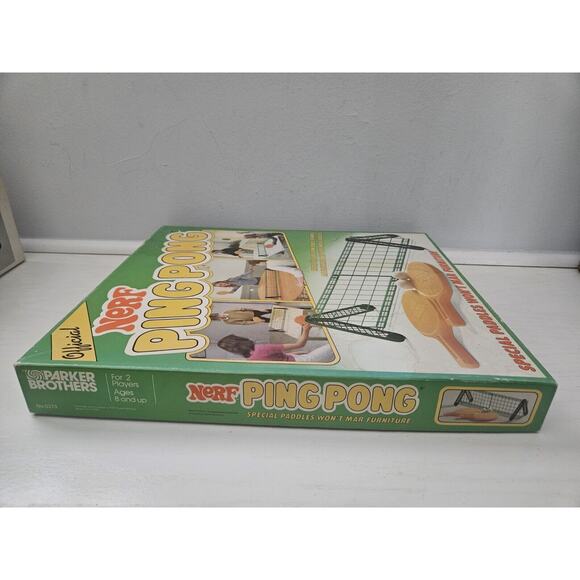 Vintage 1982 Official NERF‎ Ping Pong Indoor Game In Box - Picture 3 of 16